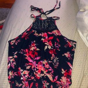 Floral Tie Back Tank Top